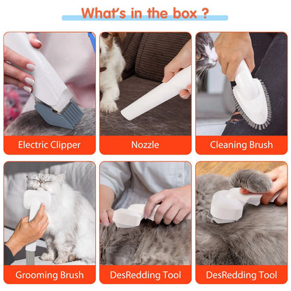 Multi-Purpose Pet Grooming Vacuum Kit Set