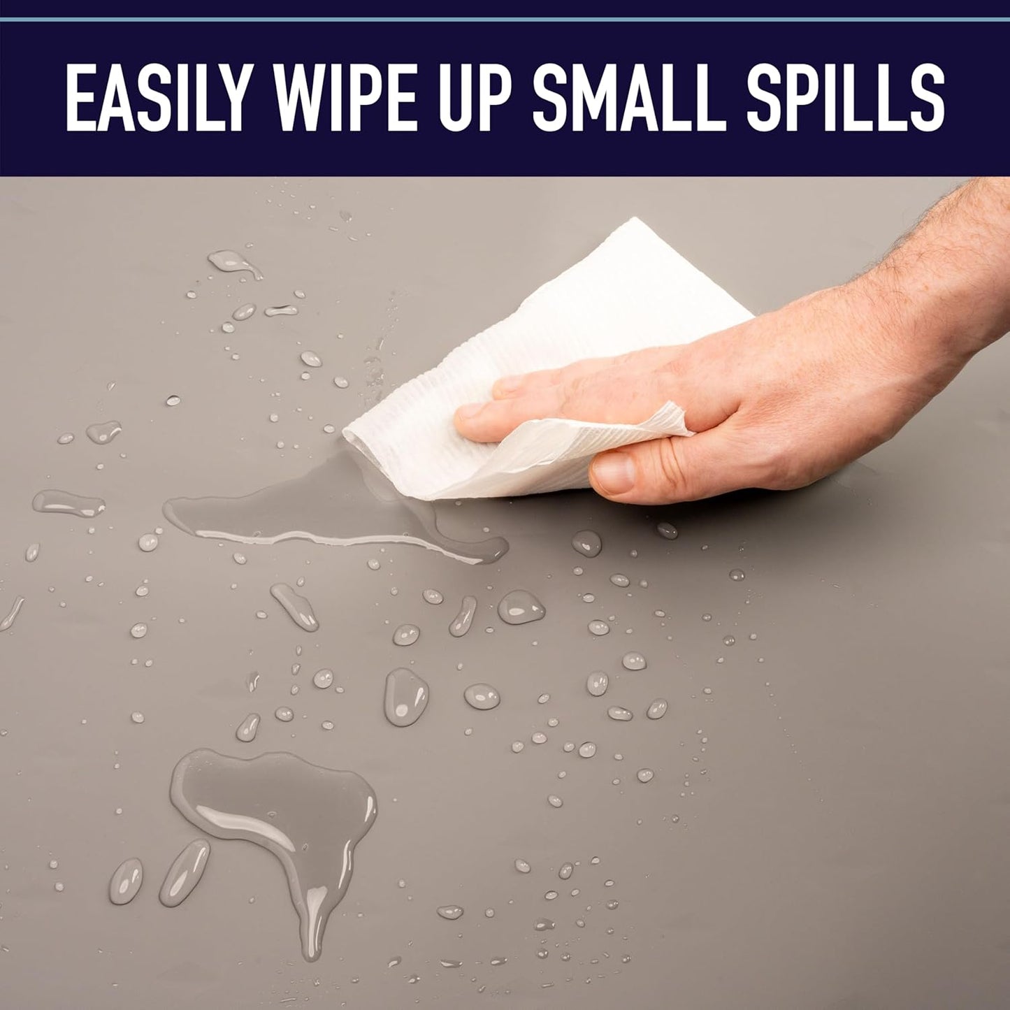 Dog Food Mat - Waterproof Cat & Dog Bowl Mat for Food and Water, Silicone Pet Feeding Mats for Floors, Non-Slip Placemat with High Edges, Puppy Essentials (XL: 25"X17", Gray)