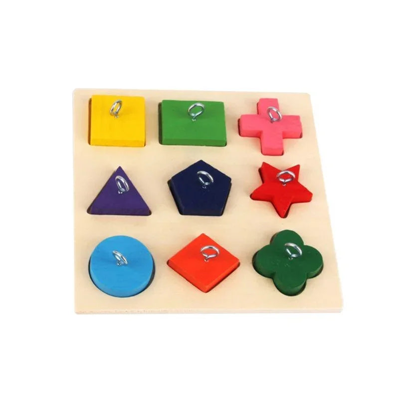 Bird Training Toys Puzzle Building Blocks Wooden Block Puzzle Toy for Parrot Budgies Parakeet Lovebird Cockatiel Conure Cage Toy