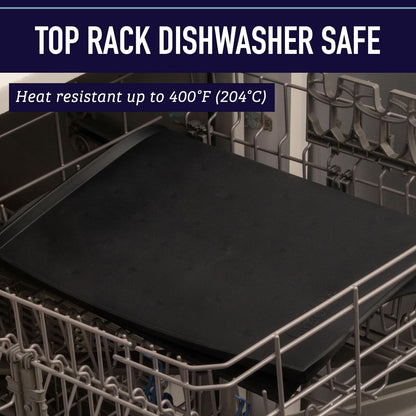 Dog Food Mat - Waterproof Cat & Dog Bowl Mat for Food and Water, Silicone Pet Feeding Mats for Floors, Non-Slip Placemat with High Edges, Puppy Essentials (XL: 25"X17", Gray)